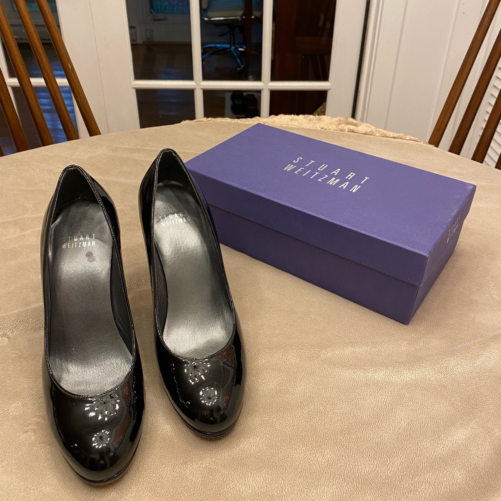 Stuart Weitzman patent platform pump